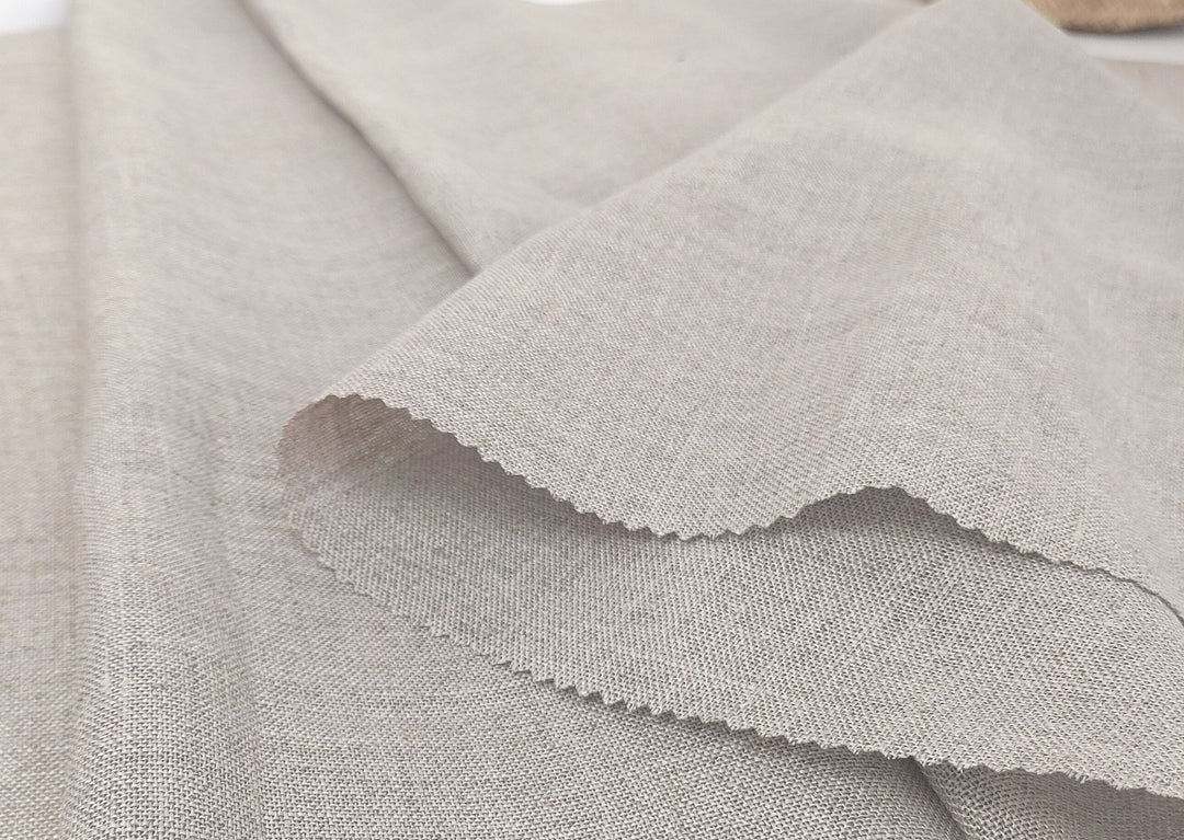 Earthy Natural Hemp Fabric | 100% Hemp, Lightweight & Semi-Sheer 8160