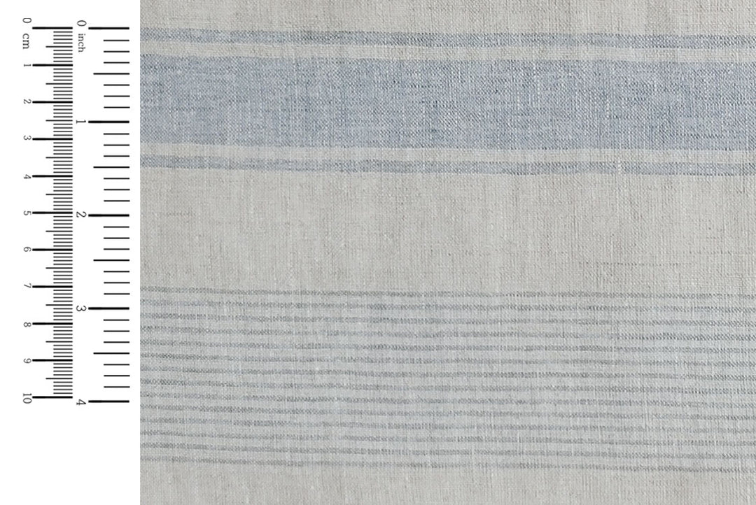 100% Linen Fabric – Yarn-Dyed Horizontal Stripes, Medium Weight, Pre-Washed (7370 / 7488 / 7489)