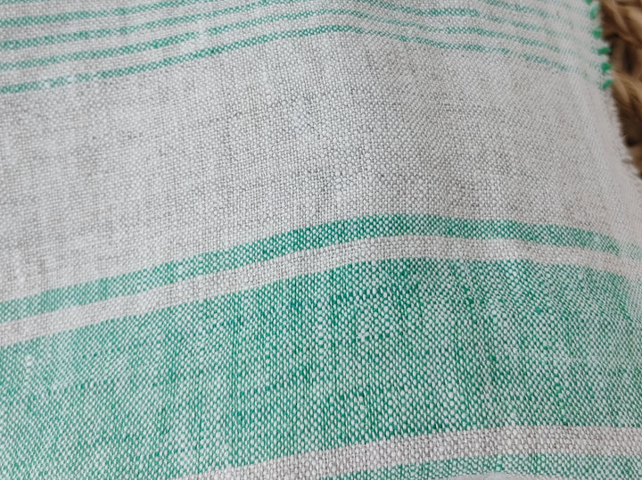 100% Linen Fabric – Yarn-Dyed Horizontal Stripes, Medium Weight, Pre-Washed (7370 / 7488 / 7489)