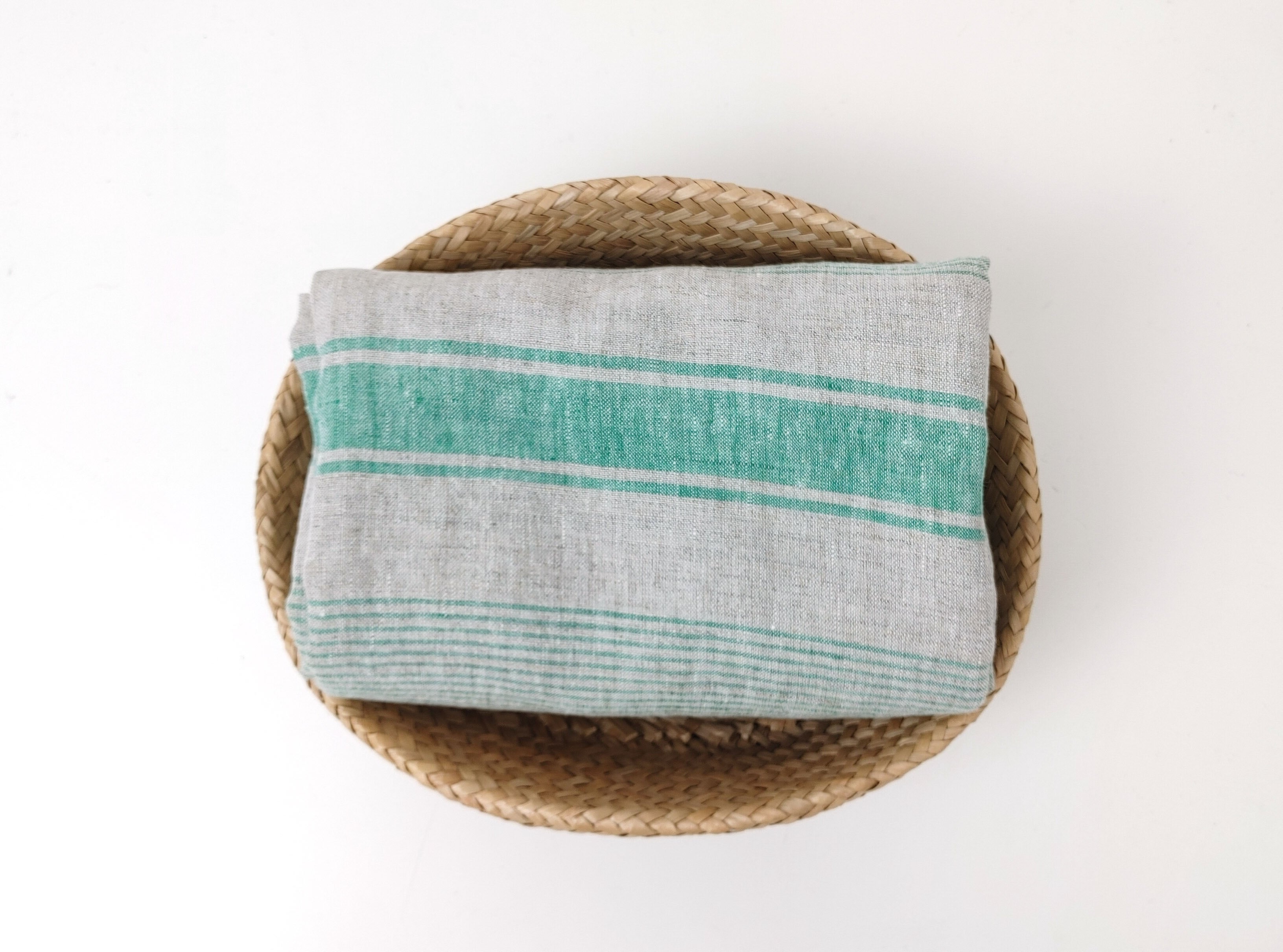 100% Linen Fabric – Yarn-Dyed Horizontal Stripes, Medium Weight, Pre-Washed (7370 / 7488 / 7489)