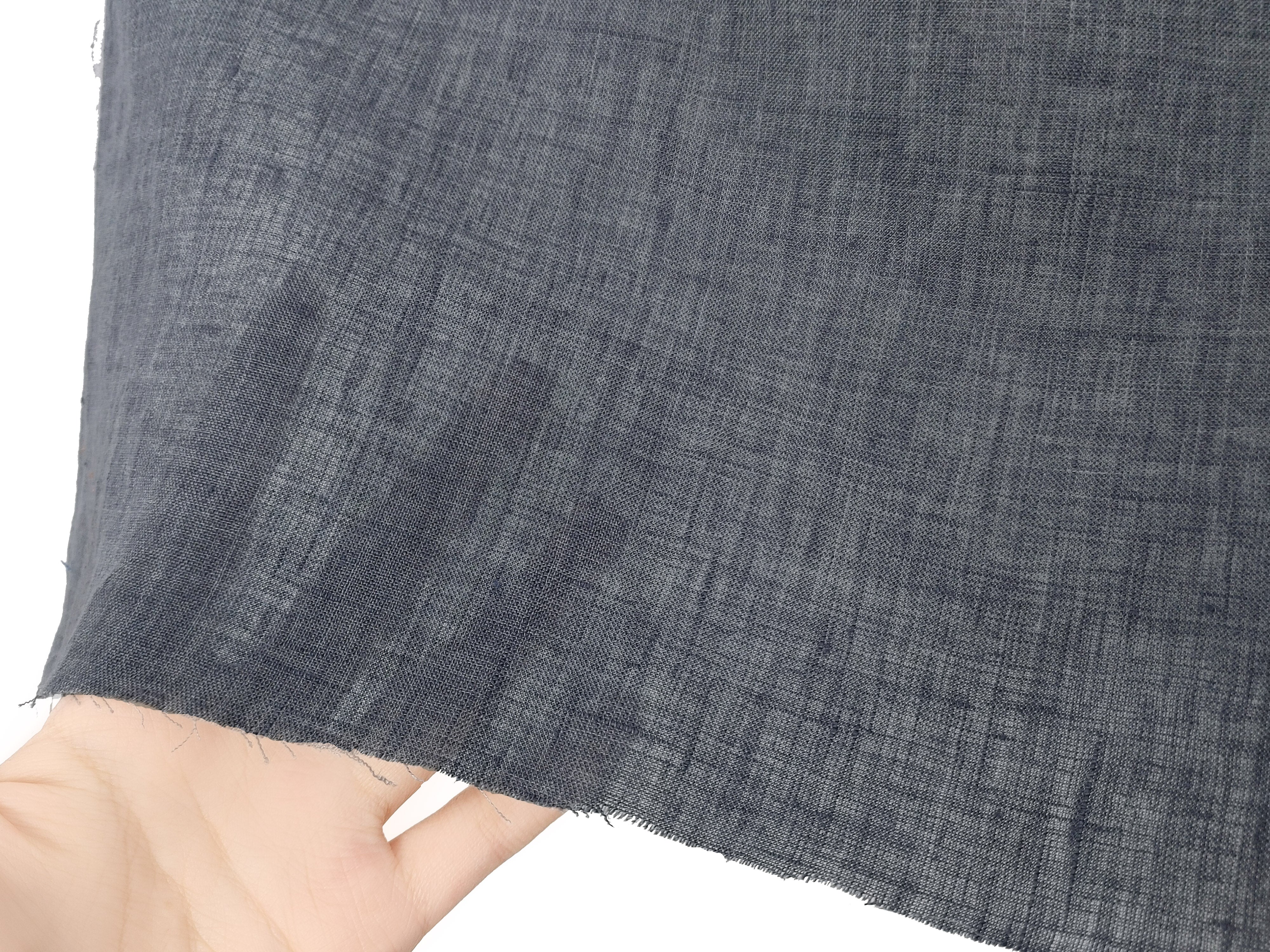 100% Linen Chambray Fabric – High Twisted 21s Yarn, Crisp & Cool, Pre-Washed 7703 7734 7539 7926 7541 6855 6857 7675