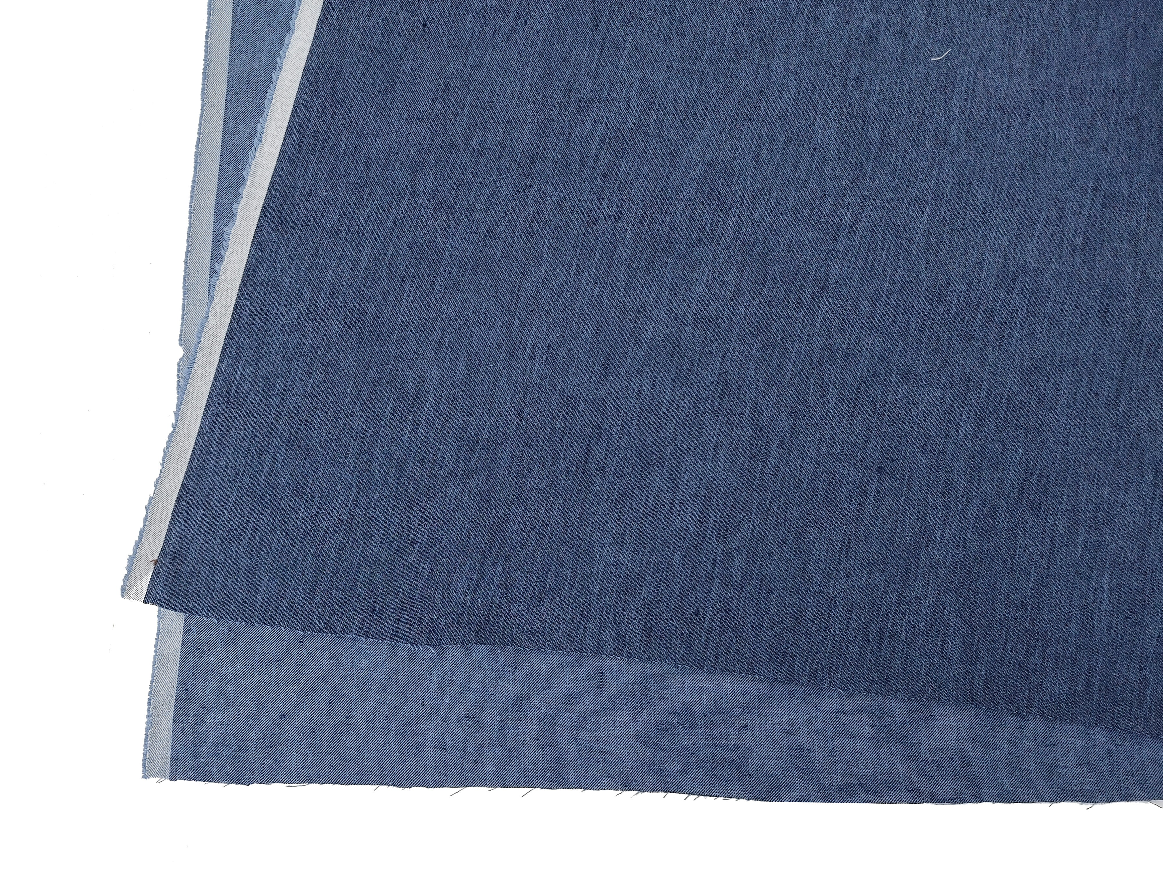 Denim-Inspired Linen Cotton Twill Fabric – Pre-Washed, Medium Weight, Slightly Rough Texture 7869 7870 7871 7872 7873 7874