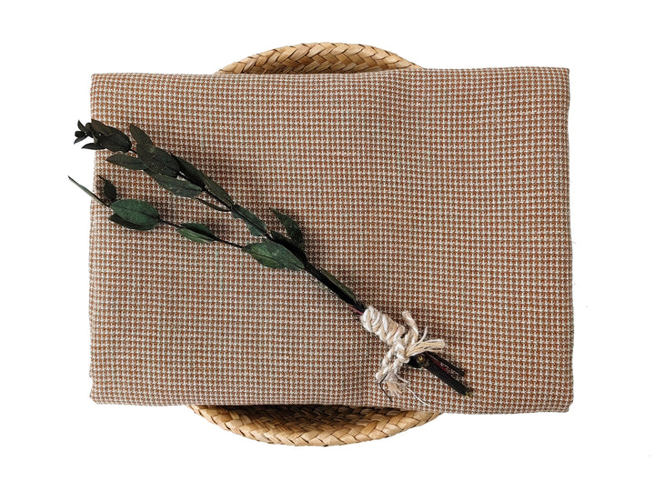 Linen Rayon Blend Fabric - Mini Gingham Check, Soft Touch, Plain Weave 8049 8050 8051