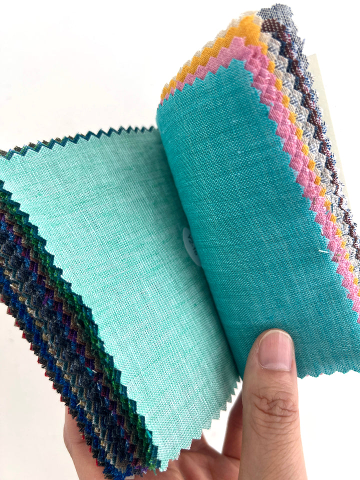Y2 Swatch Collection – 100% Linen in Refined Two-Tone Chambray Weave