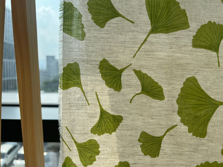 Morning Calm Ginkgo: 100% Linen Fabric 7912 8194 8195