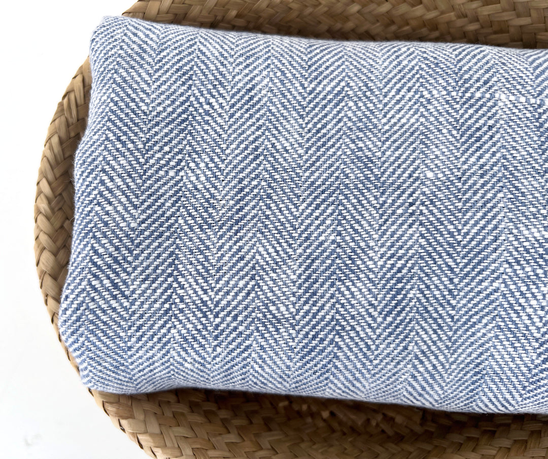 100% Linen Herringbone Twill Fabric Heavy Weight 7546 7547 7743 8152