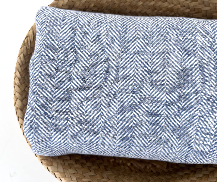 100% Linen Herringbone Twill Fabric Heavy Weight 7546 7547 7743 8152