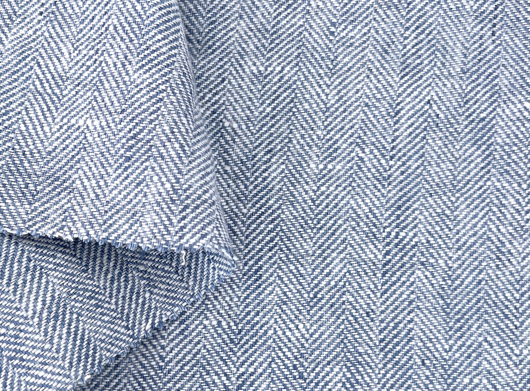 100% Linen Herringbone Twill Fabric Heavy Weight 7546 7547 7743 8152