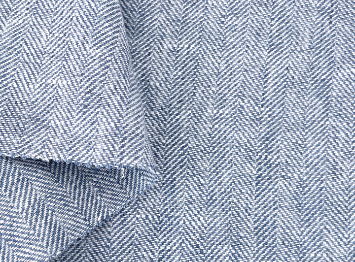 100% Linen Herringbone Twill Fabric Heavy Weight 7546 7547 7743 8152