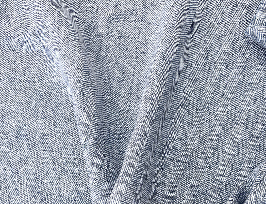 100% Linen Herringbone Twill Fabric Heavy Weight 7546 7547 7743 8152