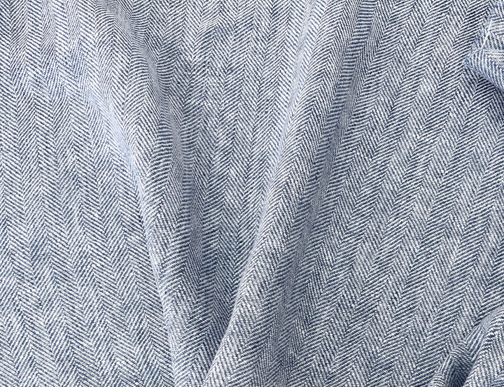100% Linen Herringbone Twill Fabric Heavy Weight 7546 7547 7743 8152
