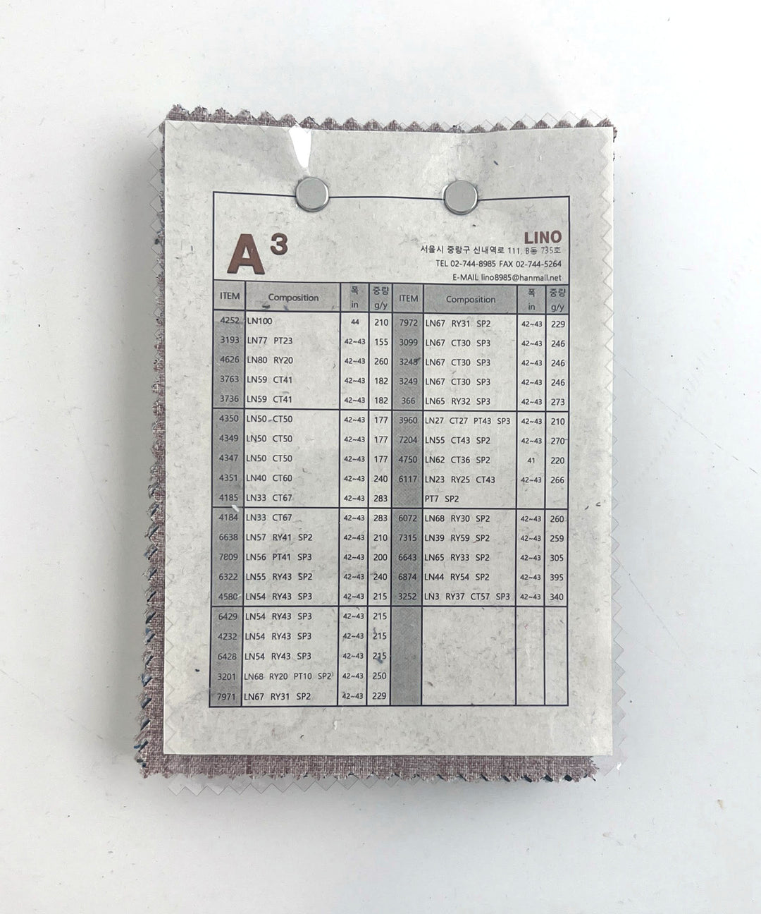 A3 Swatch Collection – Linen Blends in Solid & Two-Tone Colors