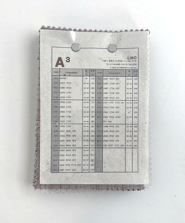 A3 Swatch Collection – Linen Blends in Solid & Two-Tone Colors