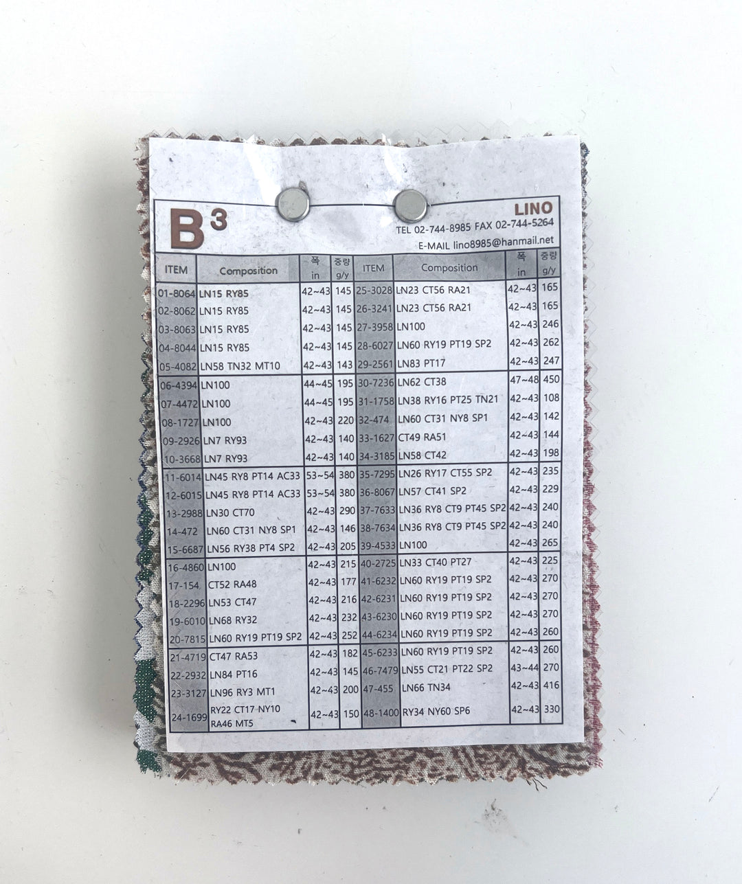 B3 Swatch Collection – Linen & Blended Fabrics in Prints, Checks & More