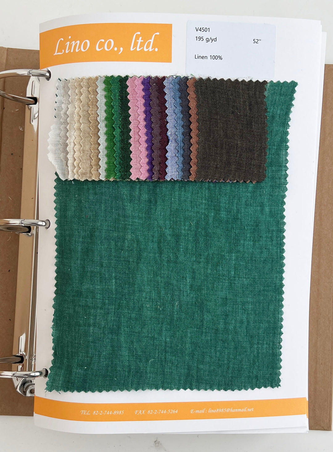 Fabric Swatch Collection Book – Vol. 45 | Spring–Summer 2025 Edition