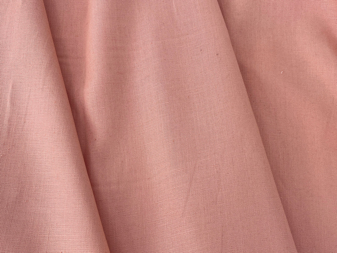 100% Linen Fabric in Peach – Solid Color, Medium to Heavy Weight, Pre-Washed, 90004