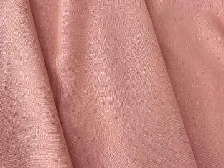 100% Linen Fabric in Peach – Solid Color, Medium to Heavy Weight, Pre-Washed, 90004