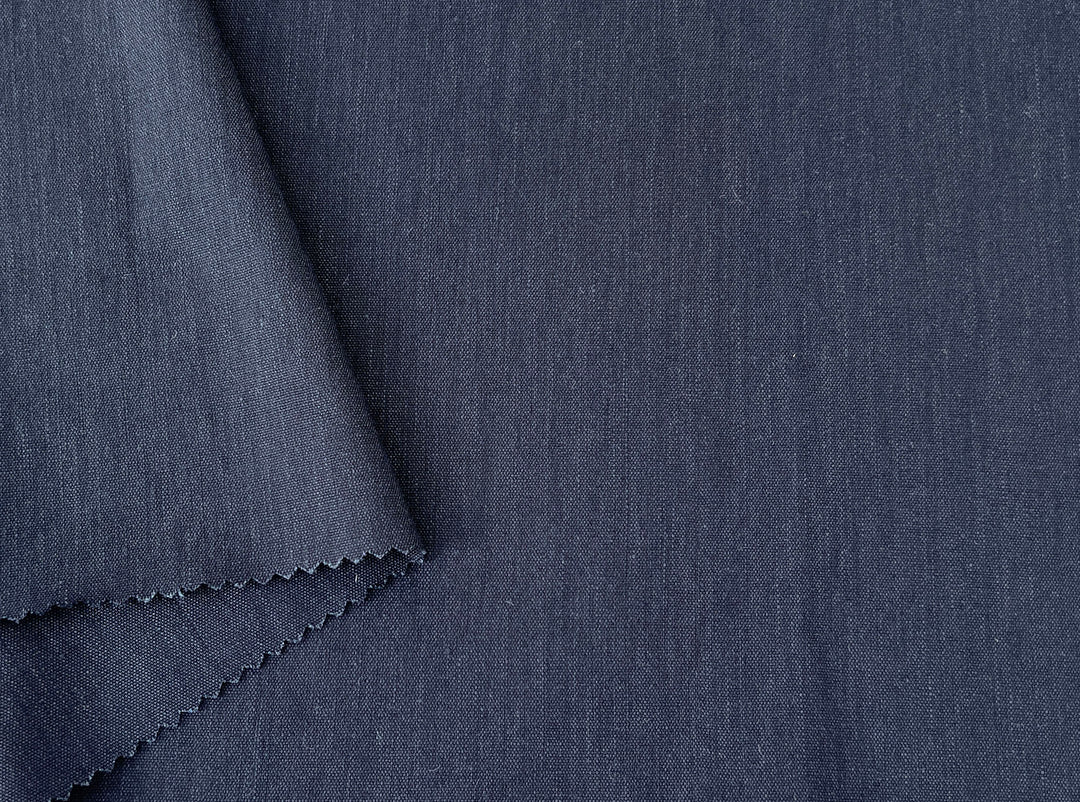 Linen Rayon Spandex Fabric – Great Drape & Comfort Stretch, Dark Navy & Grey 8162 8163