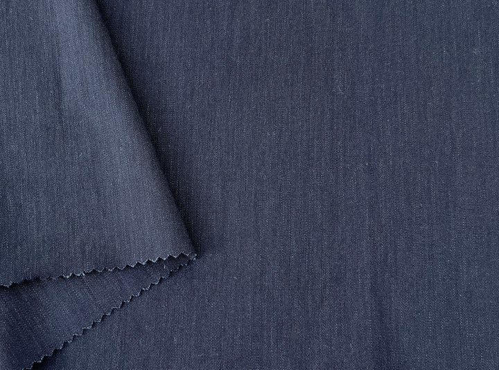 Linen Rayon Spandex Fabric – Great Drape & Comfort Stretch, Dark Navy & Grey 8162 8163