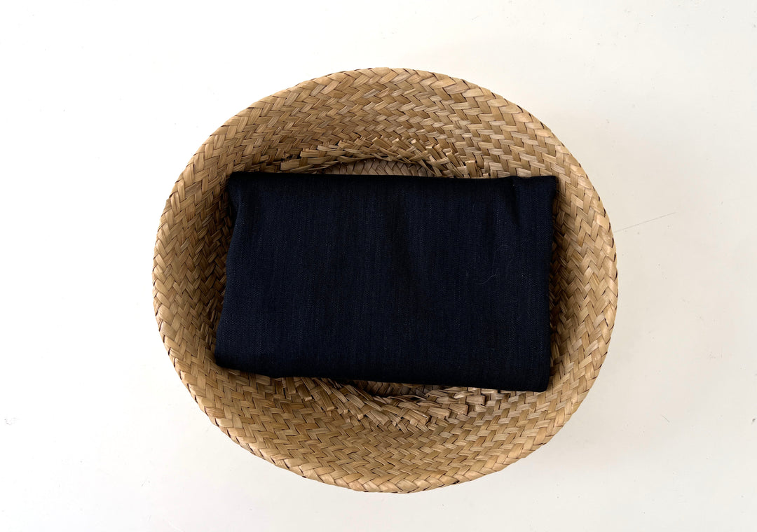 Linen Rayon Spandex Fabric – Great Drape & Comfort Stretch, Dark Navy & Grey 8162 8163