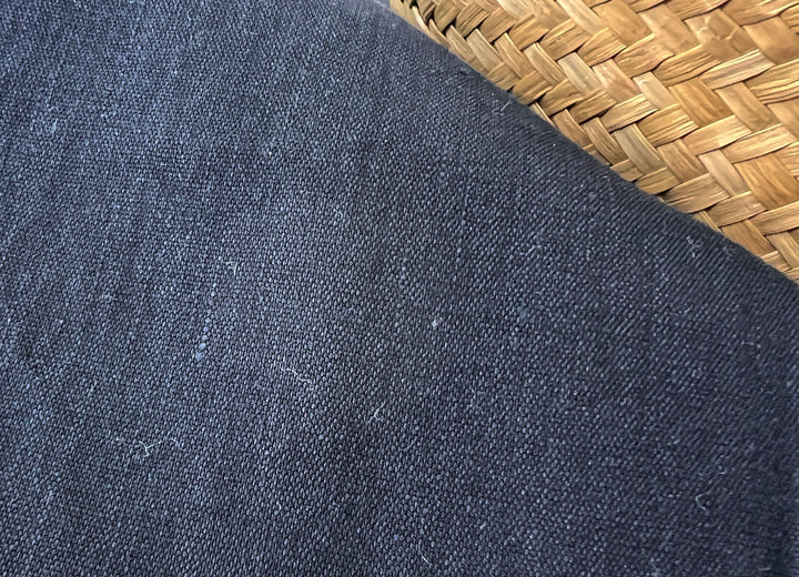 Linen Rayon Spandex Fabric – Great Drape & Comfort Stretch, Dark Navy & Grey 8162 8163