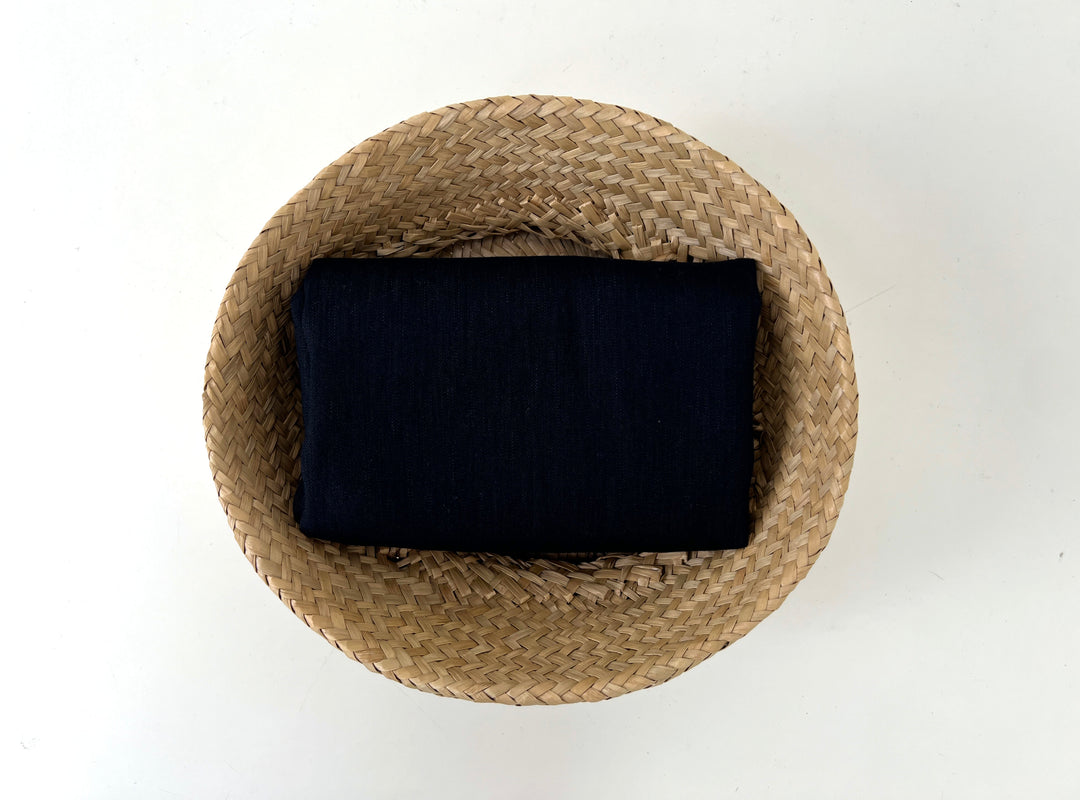 Linen Rayon Spandex Fabric – Great Drape & Comfort Stretch, Dark Navy & Grey 8162 8163