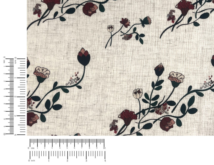 Lamp Light - Linen Rayon Print Fabric, Design by Madeline, Madswick Studio, 8226