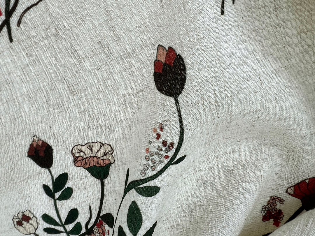 Lamp Light - Linen Rayon Print Fabric, Design by Madeline, Madswick Studio, 8226