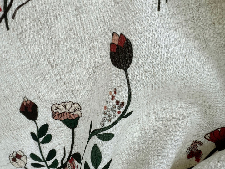 Lamp Light - Linen Rayon Print Fabric, Design by Madeline, Madswick Studio, 8226