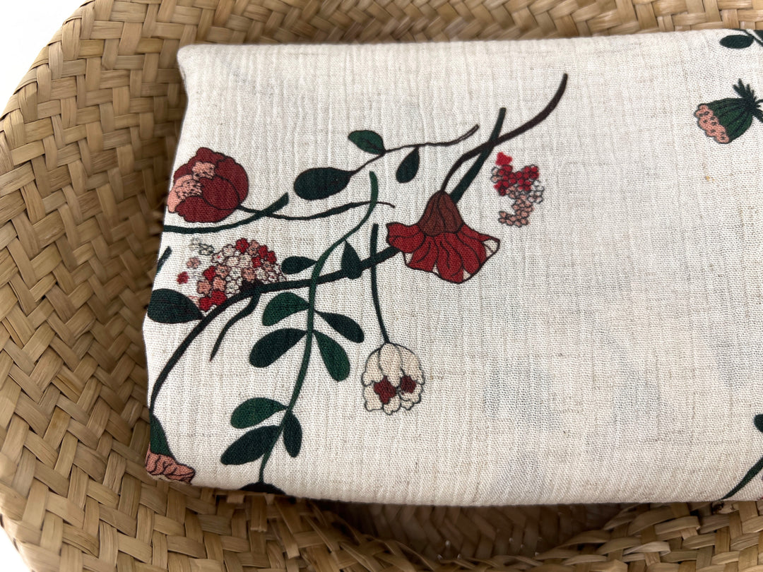 Lamp Light - Linen Rayon Print Fabric, Design by Madeline, Madswick Studio, 8226