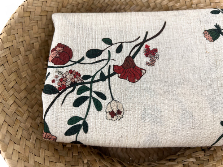 Lamp Light - Linen Rayon Print Fabric, Design by Madeline, Madswick Studio, 8226