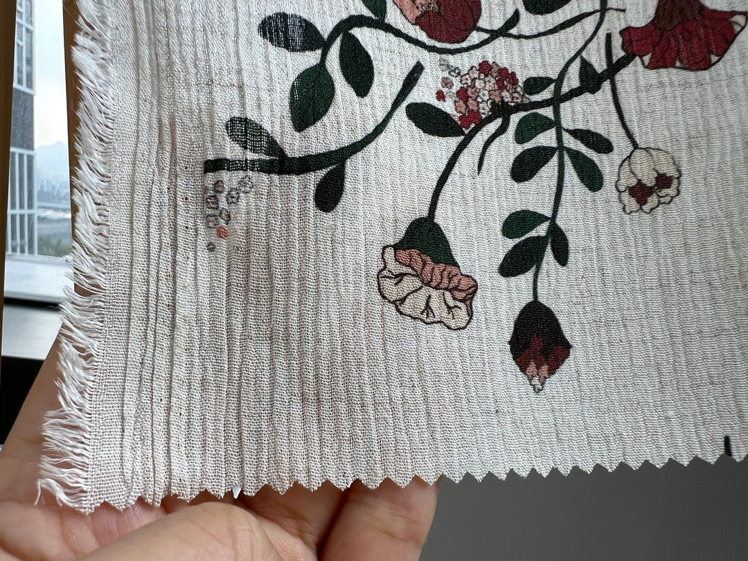 Lamp Light - Linen Rayon Print Fabric, Design by Madeline, Madswick Studio, 8226