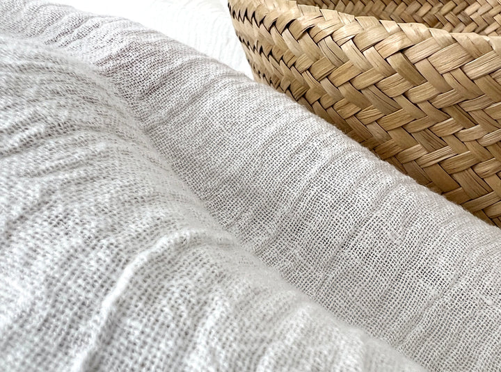 Pure Linen Slight Wrinkle-Effect Fabric - High-Twist Yarn, Low Density 6554 6242