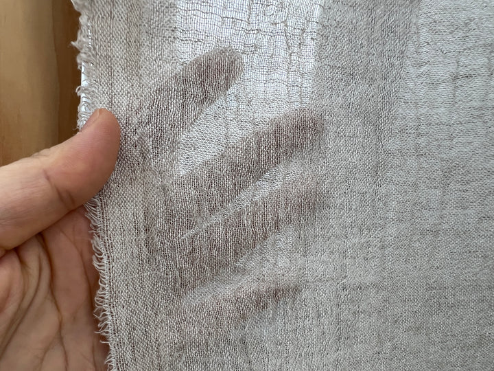 Pure Linen Slight Wrinkle-Effect Fabric - High-Twist Yarn, Low Density 6554 6242