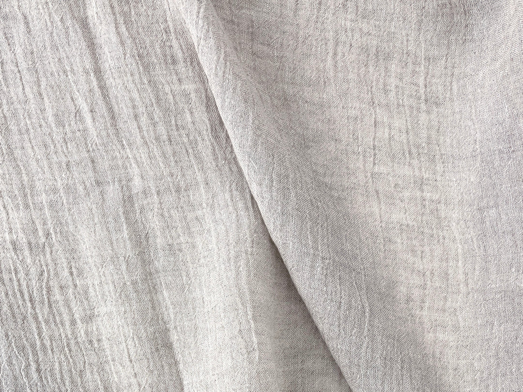 Pure Linen Slight Wrinkle-Effect Fabric - High-Twist Yarn, Low Density 6554 6242