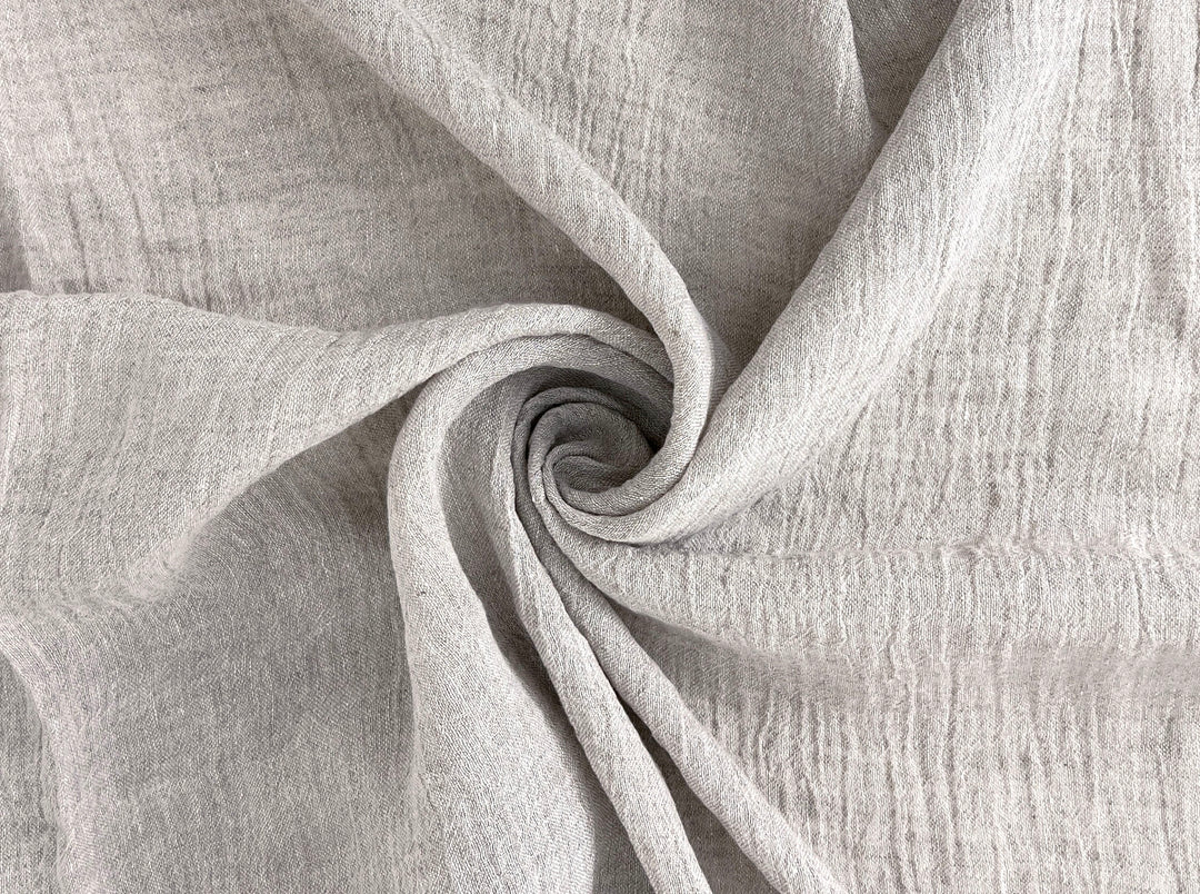 Pure Linen Slight Wrinkle-Effect Fabric - High-Twist Yarn, Low Density 6554 6242
