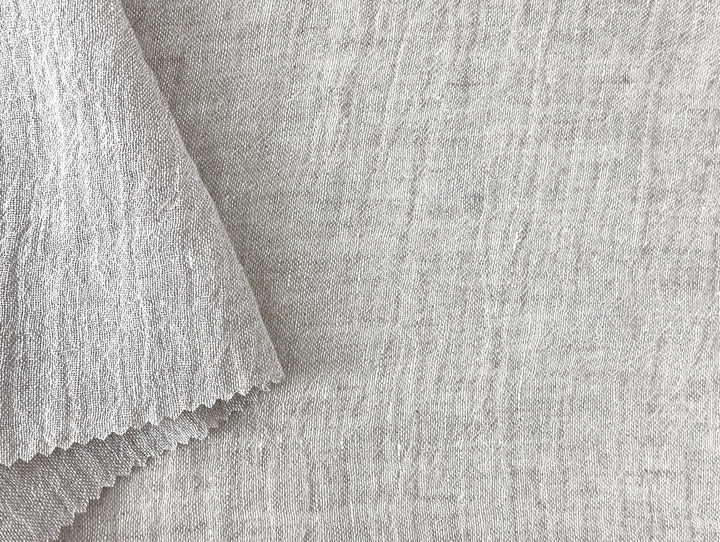 Pure Linen Slight Wrinkle-Effect Fabric - High-Twist Yarn, Low Density 6554 6242