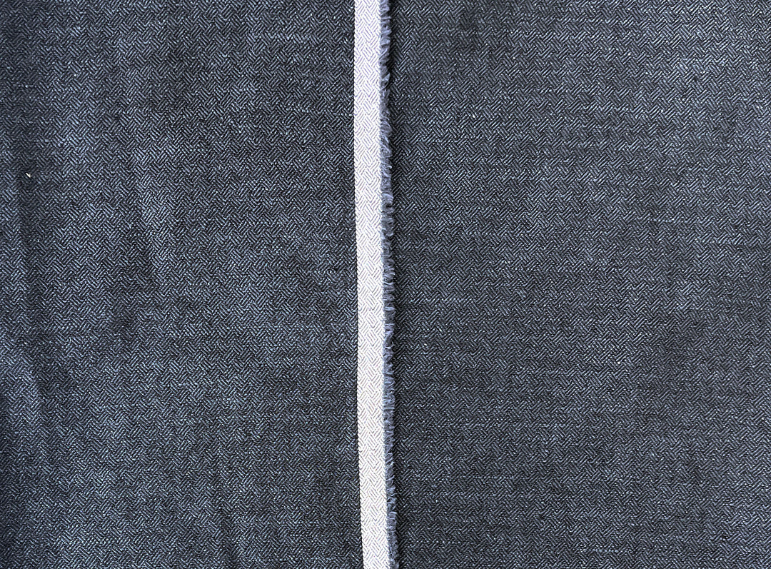 Linen Ramie Cotton Fabric – Broken Herringbone Chambray Weave 8278 8279