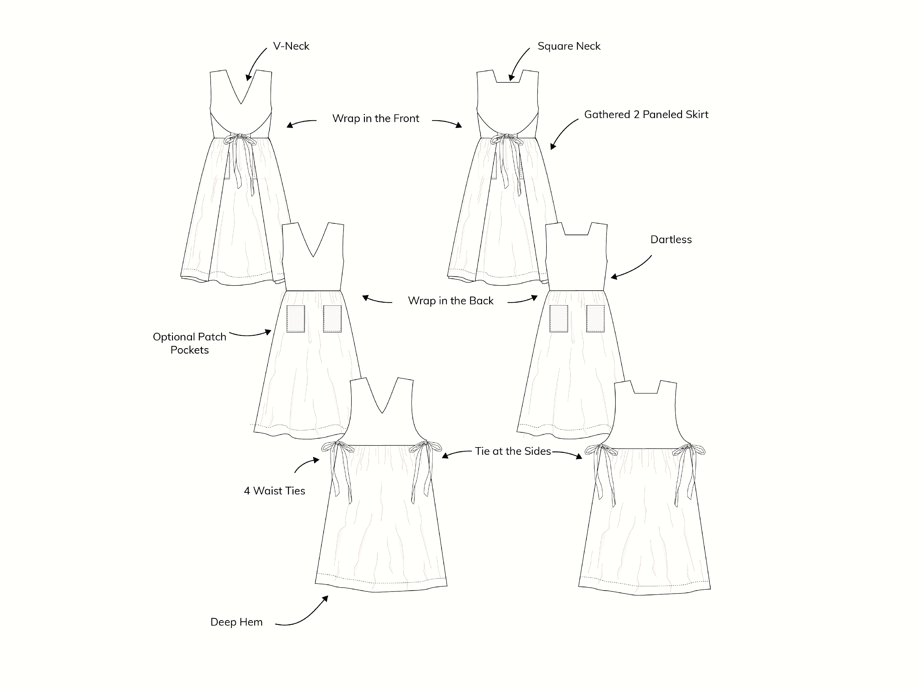 Ginkgo Pinafore Sewing Pattern Digital File Download (20% Discount with Fabric Purchase)