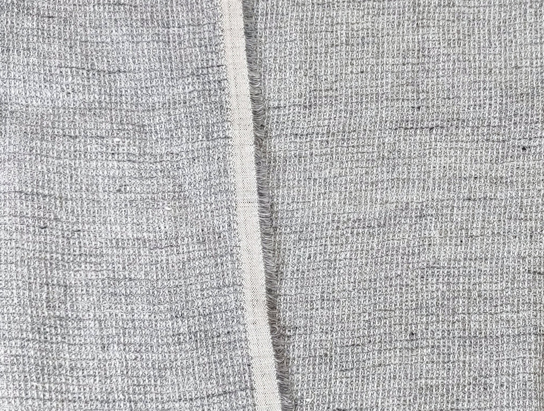 Cloud 9 100% Linen Waffle Tweed Fabric 7876 7877 7878 7879 7880 - The Linen Lab - Beige