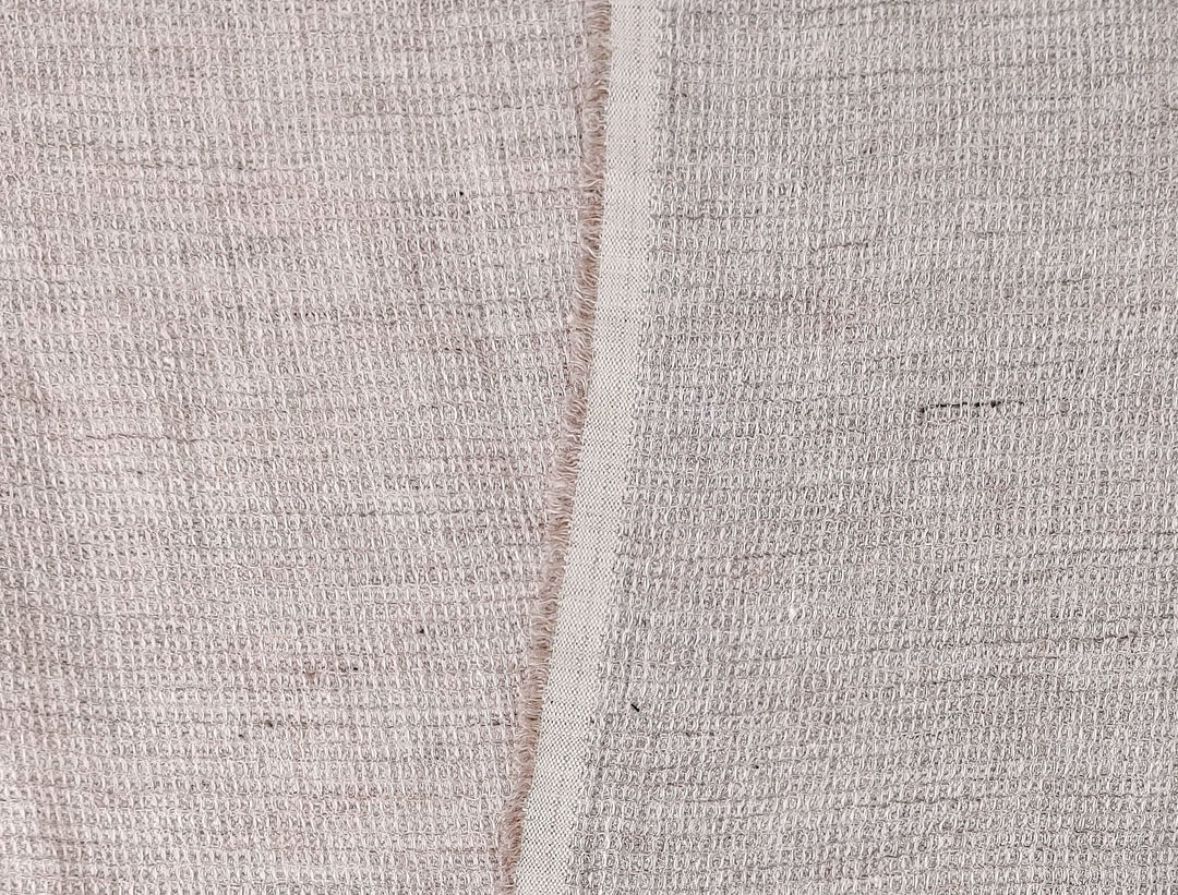 Cloud 9 100% Linen Waffle Tweed Fabric 7876 7877 7878 7879 7880 - The Linen Lab - Blue(Dark)