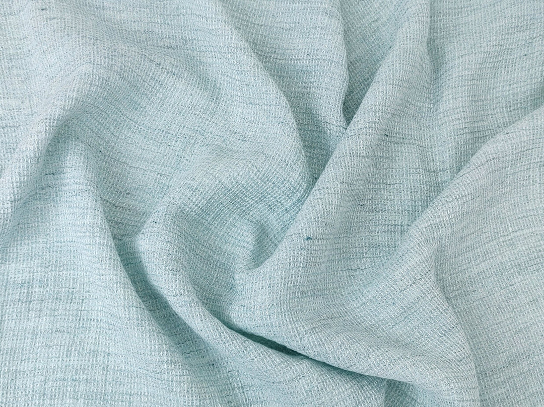 Cloud 9 100% Linen Waffle Tweed Fabric 7876 7877 7878 7879 7880 - The Linen Lab - Gray