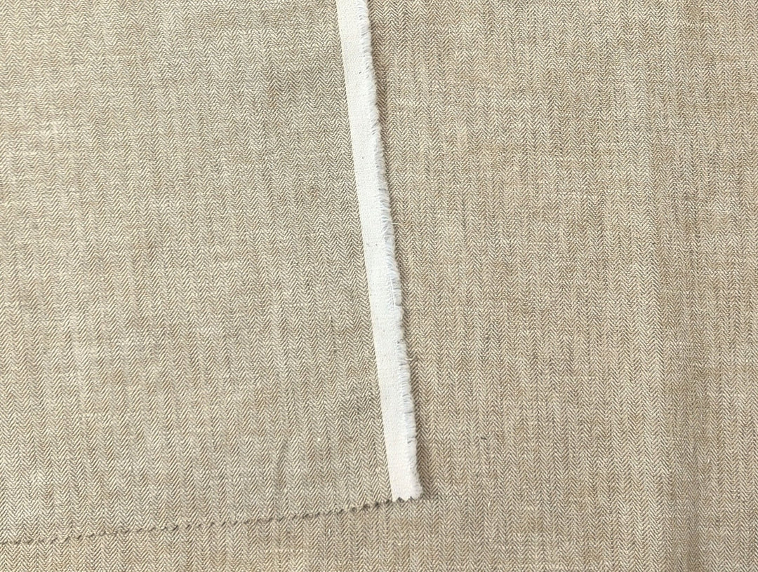 HBT Linen Ramie Cotton Blend Fabric: Yarn Dyed Chambray, Medium Weight 7837 7838 7840 - The Linen Lab - Gray(Dark)
