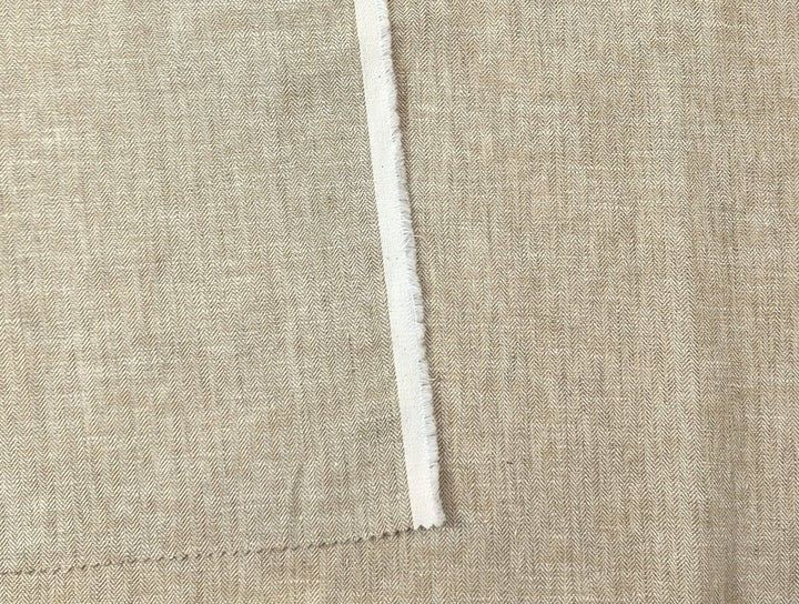 HBT Linen Ramie Cotton Blend Fabric: Yarn Dyed Chambray, Medium Weight 7837 7838 7840 - The Linen Lab - Gray(Dark)