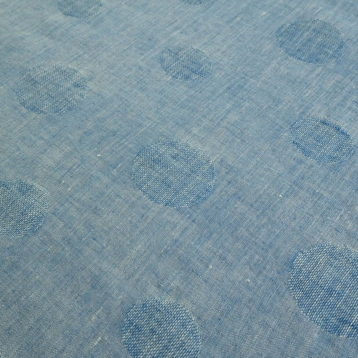 Linen Circle Jacquard Fabric - precut - 6939 - The Linen Lab - 1y