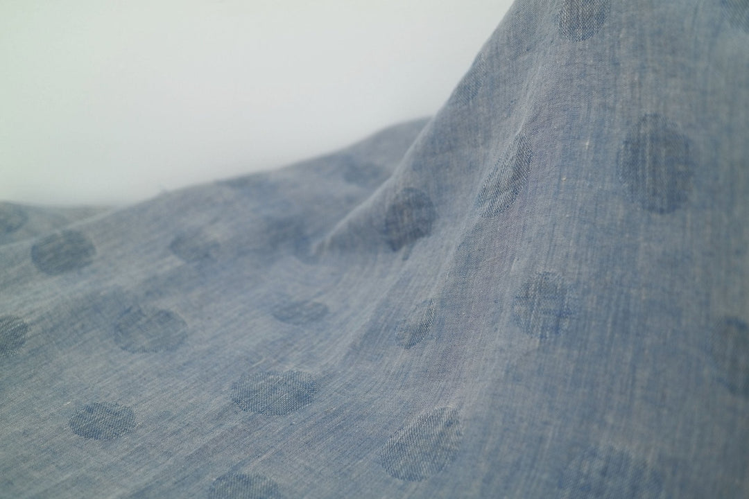 Linen Circle Jacquard Fabric - precut - 6939 - The Linen Lab - 1y