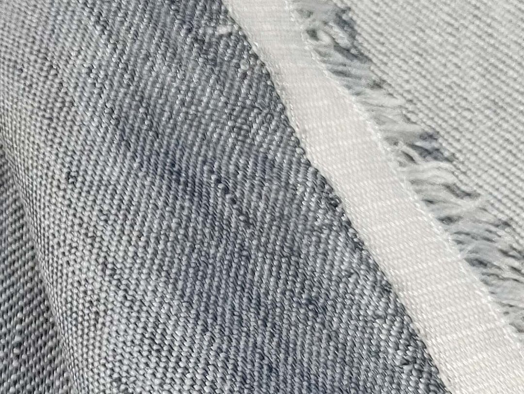Linen Cotton Rayon Twill Fabric: Denim-Inspired Style 7321 - The Linen Lab - Navy