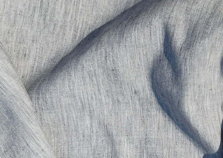 Linen Cotton Rayon Twill Fabric: Denim-Inspired Style 7321 - The Linen Lab - Navy