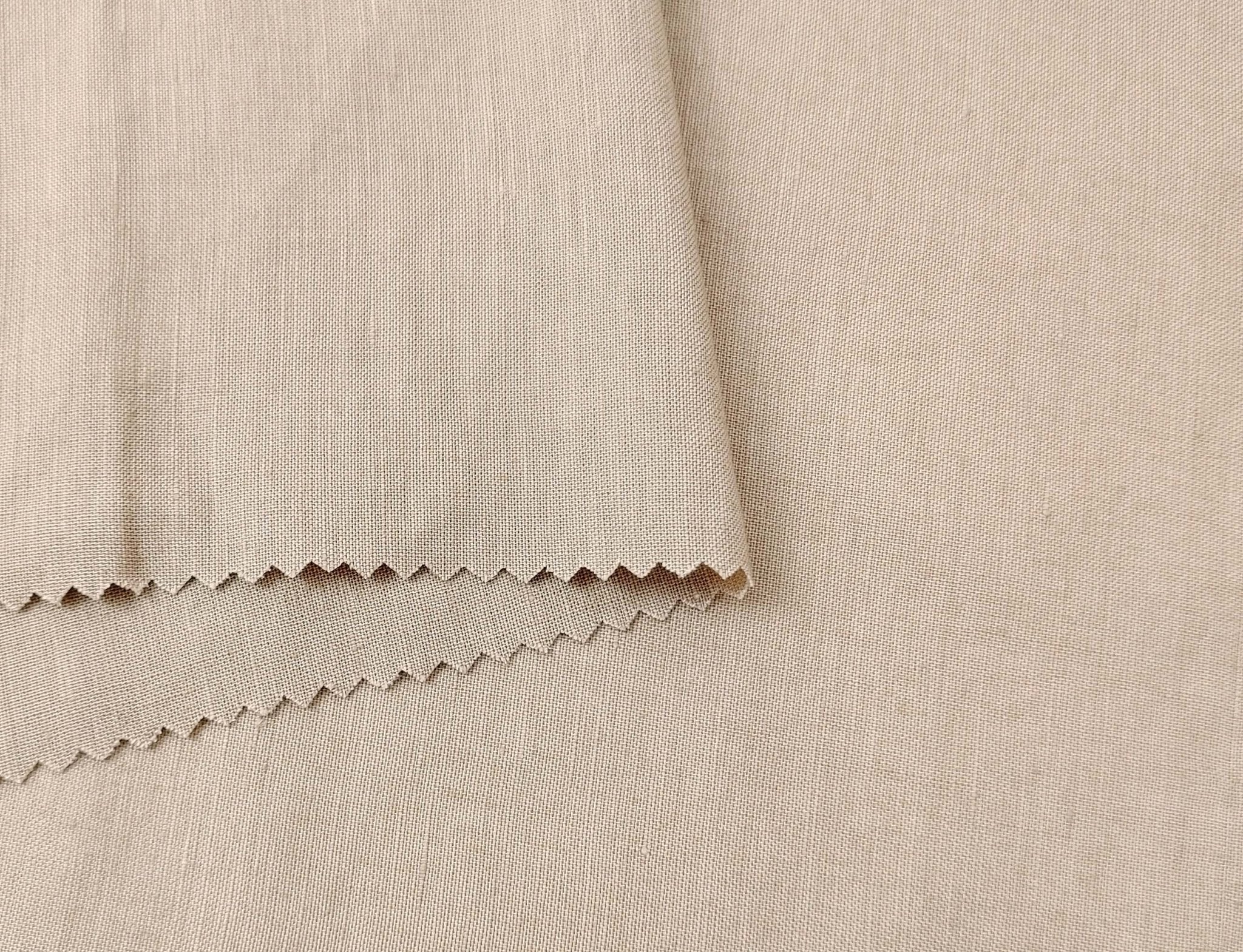 Linen Tencel Silk Fabric: Light Weight, Plain Weave 6898 7666 7667 - The Linen Lab - Beige