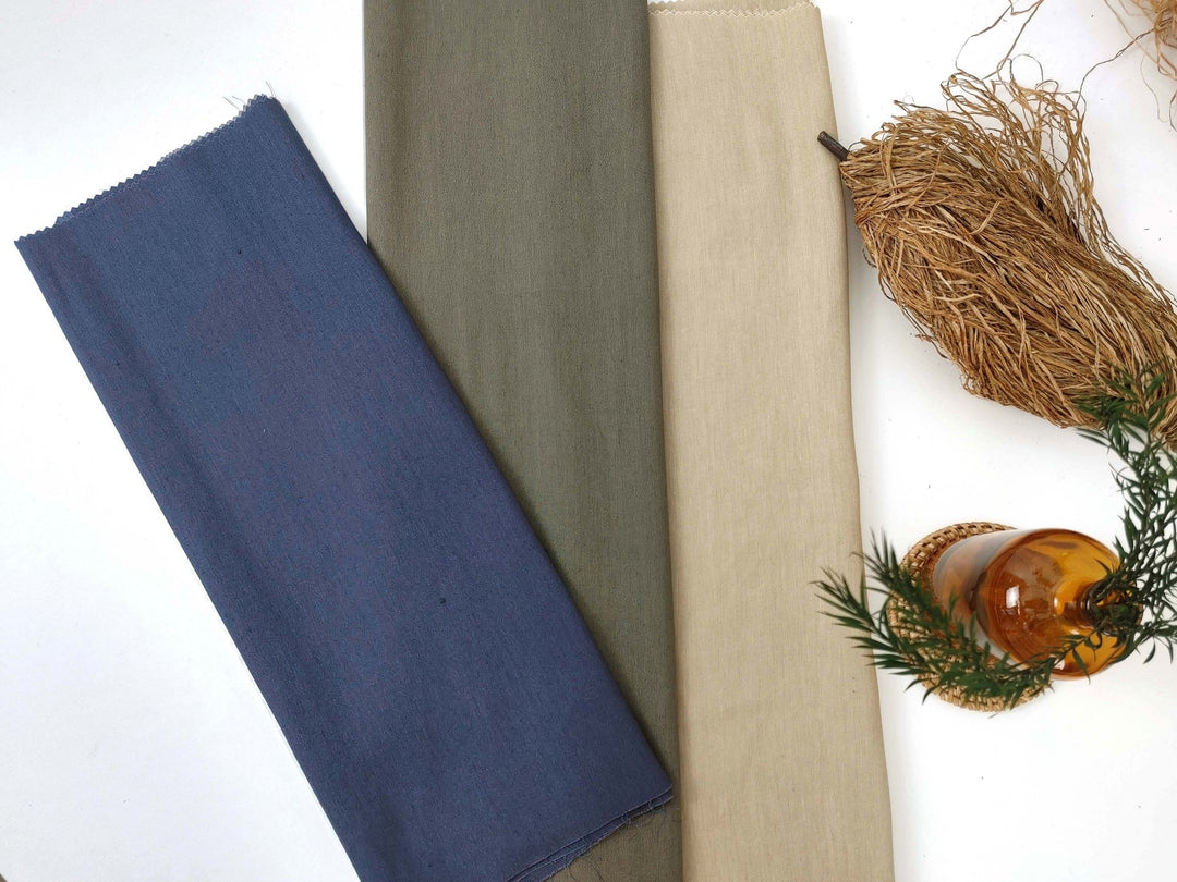 Linen Tencel Silk Fabric: Light Weight, Plain Weave 6898 7666 7667 - The Linen Lab - Grey